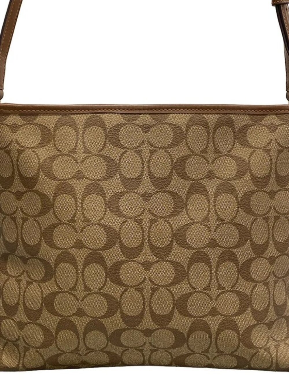 COACH F58297 Brown Dark Brown PVC Shoulder Bag - Picture 2 of 13